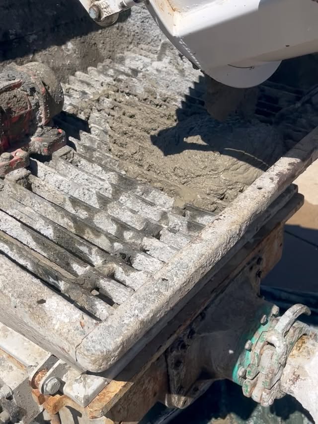 Concrete pumped through 100 feet of hose on a Dougherty Concrete job