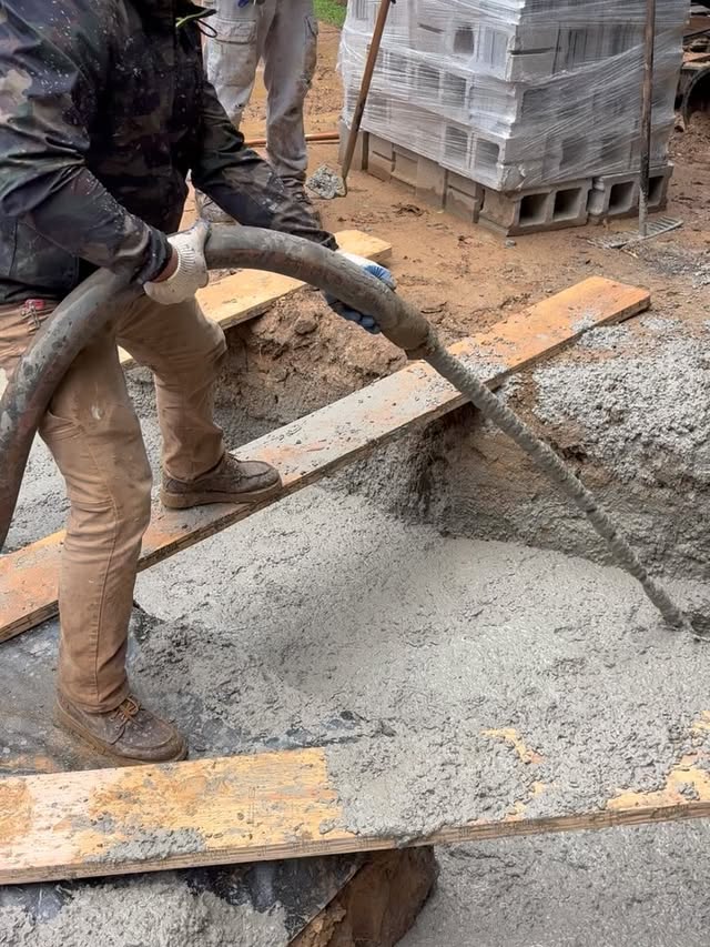 Footing pump — local project photo