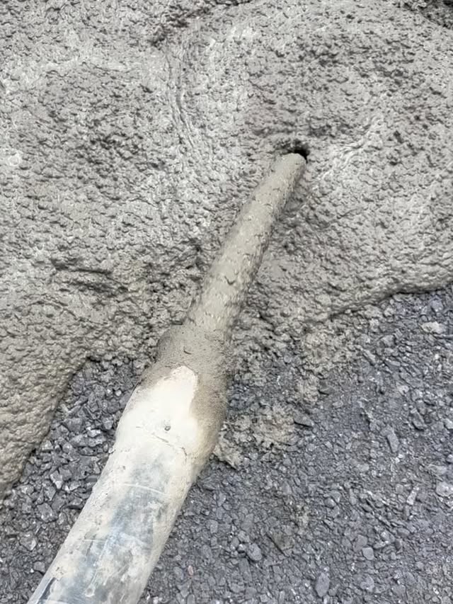 Patio concrete pumping — local project photo